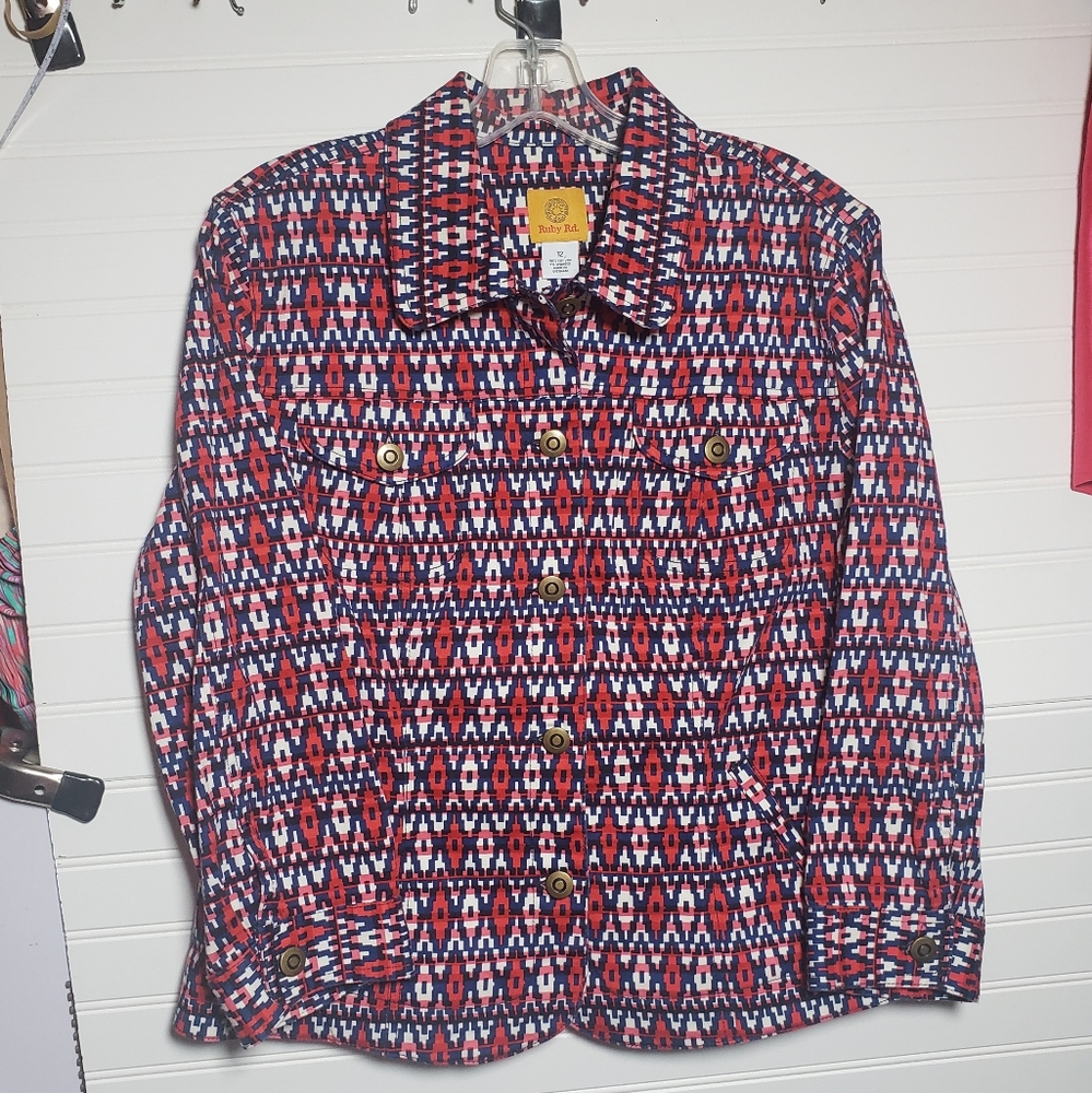 Ruby Rd Button Front Blazer Top - image 4